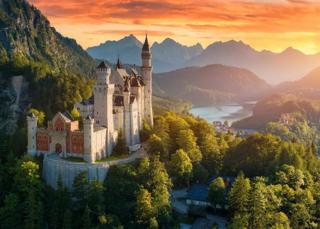 Neuschwanstein Castle - 500 Piece Jigsaw Puzzle (Bluebird) - Completed Puzzle