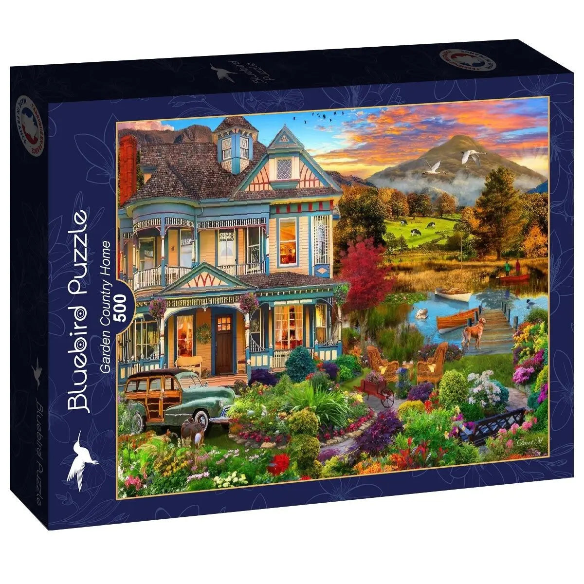 Box, turned right: Country House Garden - 500 Piece Jigsaw Puzzle (Bluebird)