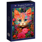 Box, turned left: Kitty & Bloom - 300 Piece Jigsaw Puzzle (Bluebird)