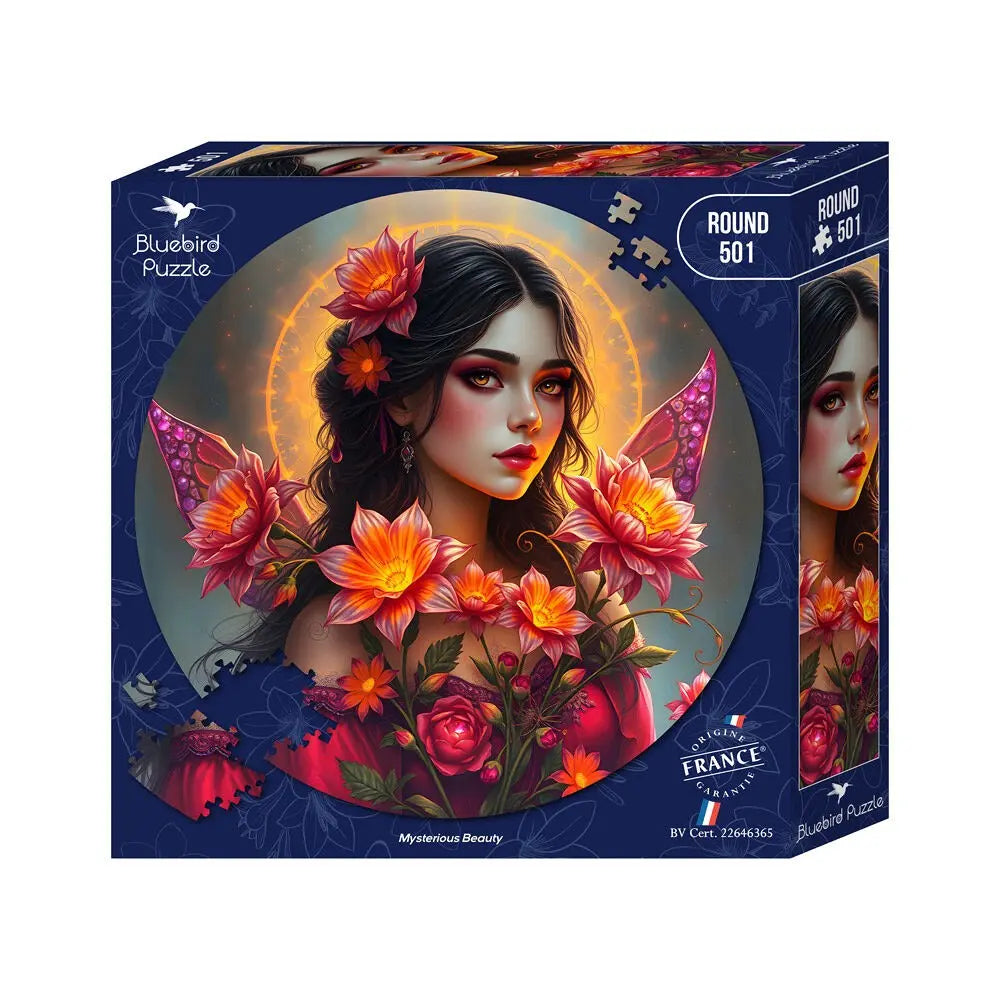 Box, turned left: Mysterious Beauty - 501 Piece Jigsaw Puzzle (Bluebird)