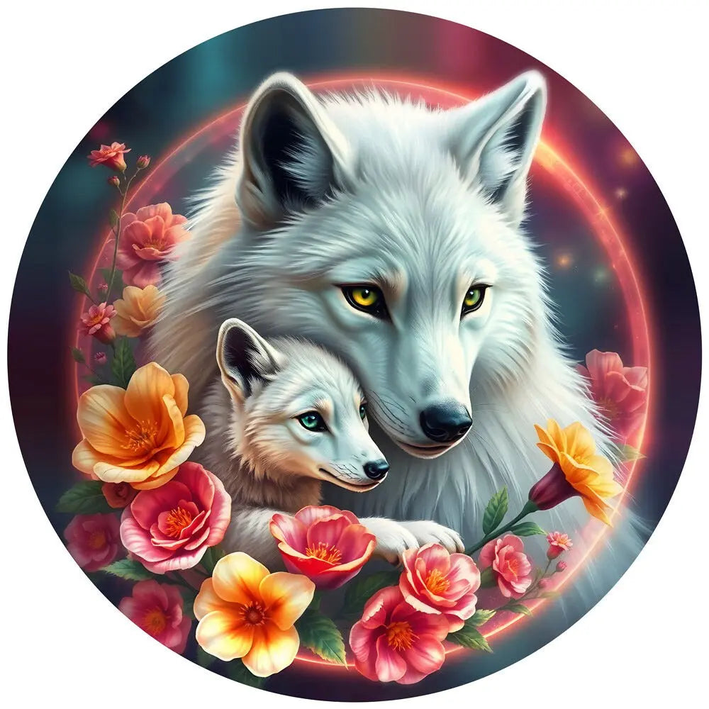 The White Wolves - 501 Piece Jigsaw Puzzle (Bluebird) - Completed Puzzle