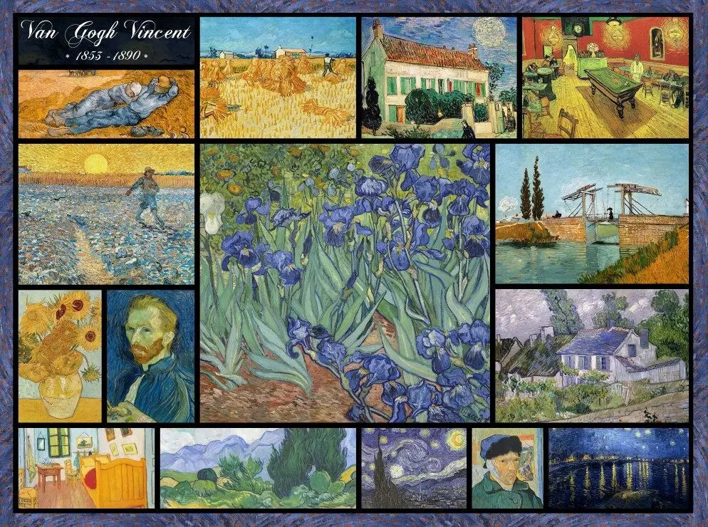 Artwork: Collage - Vincent Van Gogh - 2000 Piece Jigsaw Puzzle (Grafika)