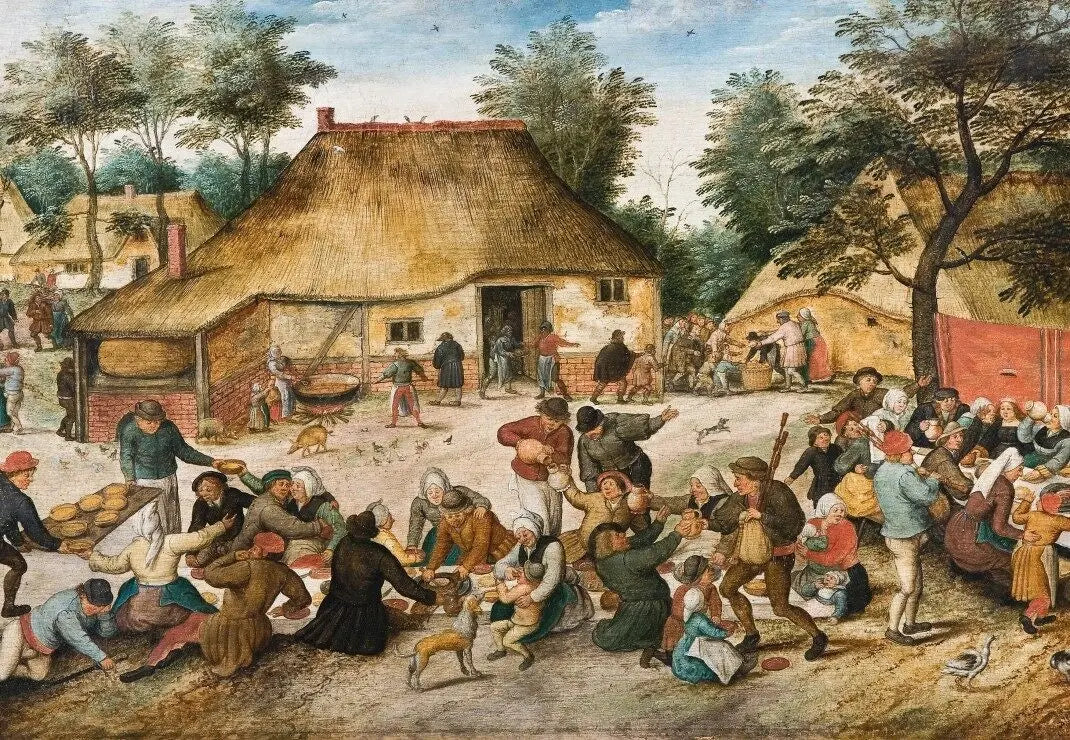 Brueghel - The Wedding Feast, 1568 - 1000 Piece Jigsaw Puzzle (Grafika) - Completed Puzzle