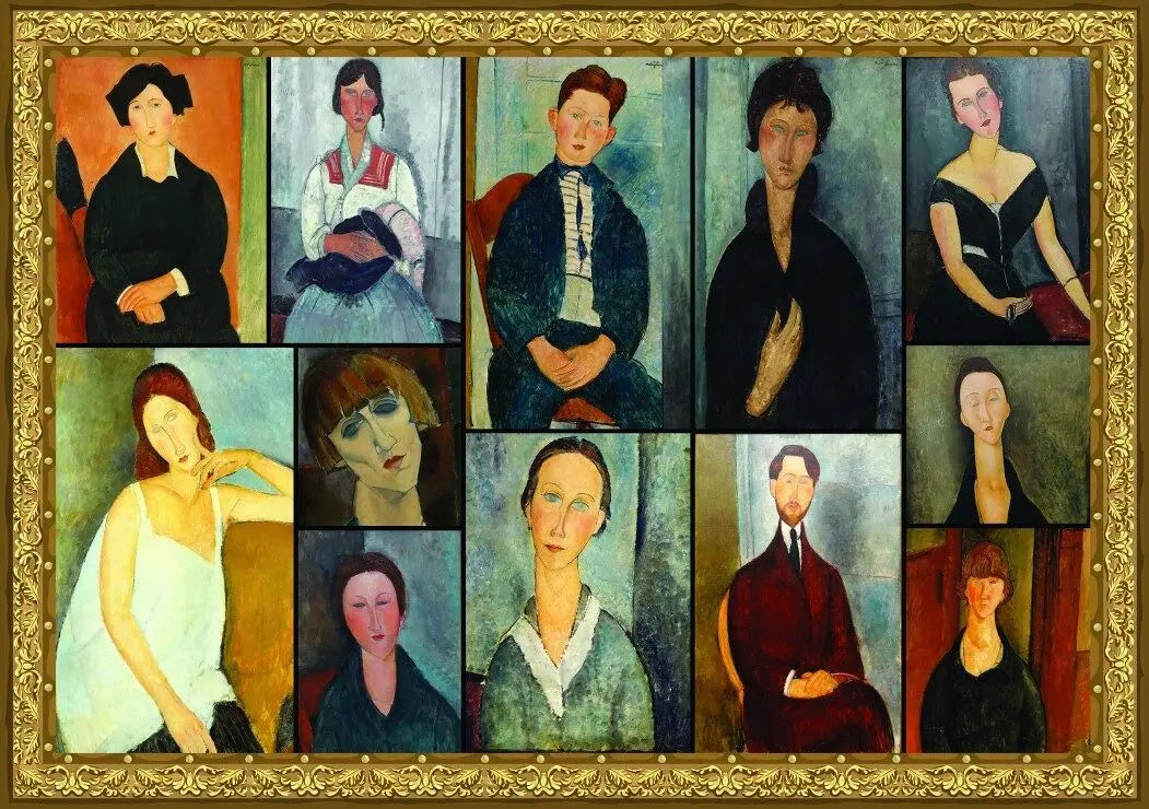 Modigliani's Painting - 2000 Piece Jigsaw Puzzle (Grafika) - Completed Puzzle