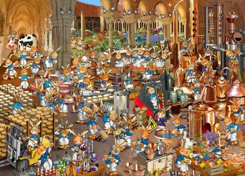 François Ruyer - The Cloister - 1500 Piece Jigsaw Puzzle (Grafika) - Completed Puzzle