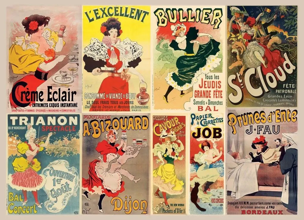 Georges Meunier's Posters - 1500 Piece Jigsaw Puzzle (Grafika) - Completed Puzzle