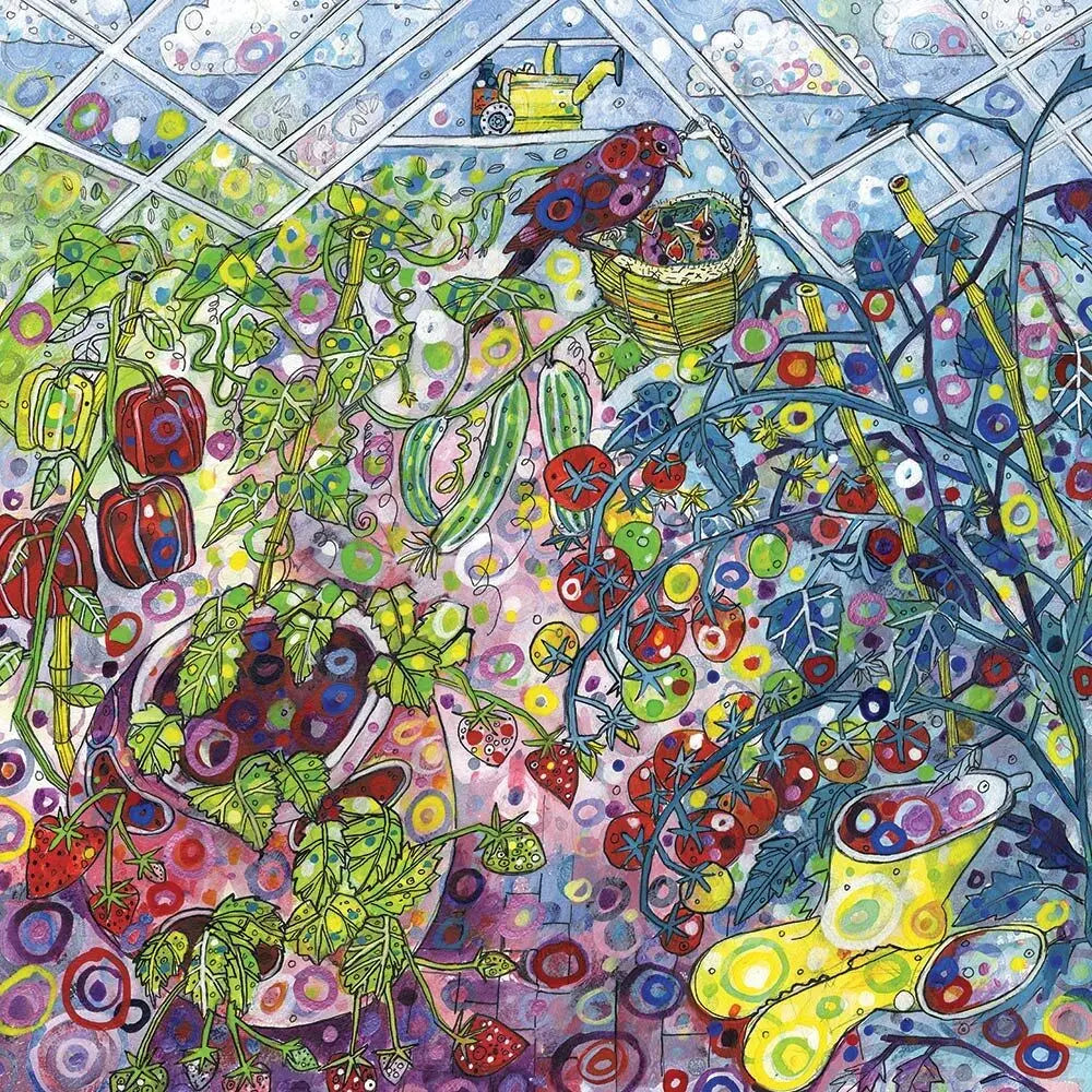 Inside the Greenhouse - 1000 Piece Jigsaw Puzzle (Grafika) - Completed Puzzle
