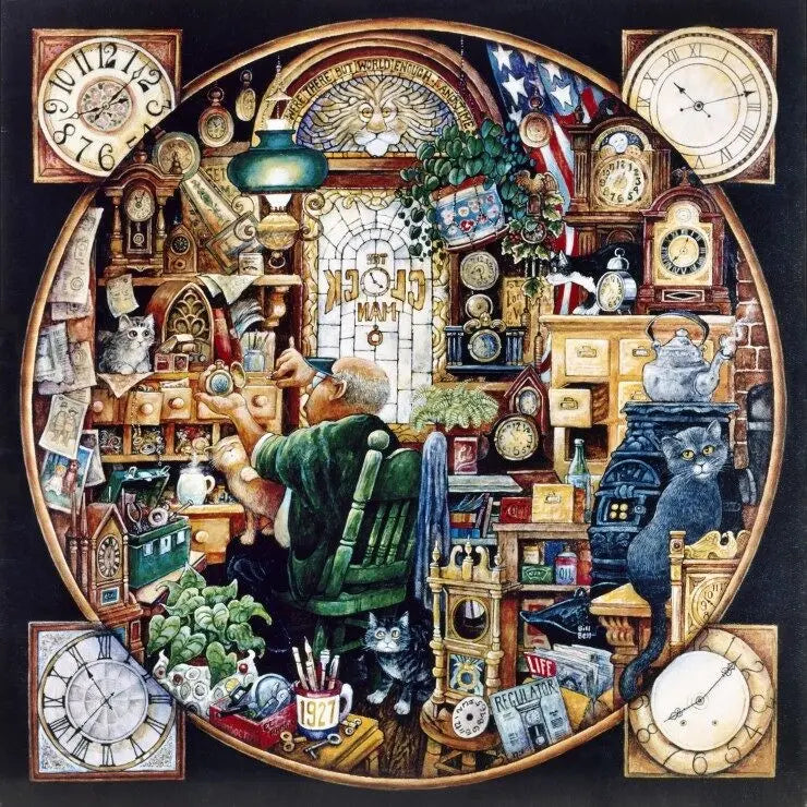 World and Time - 1000 Piece Jigsaw Puzzle (Grafika) - Completed Puzzle