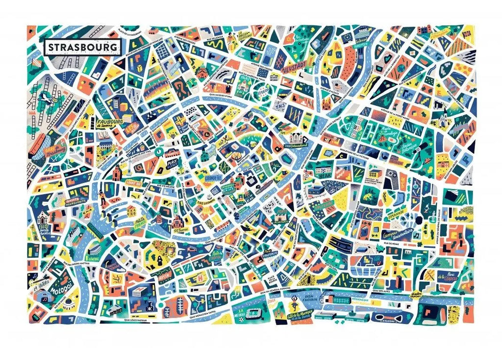 Strasbourg - 1000 Piece Jigsaw Puzzle (Grafika) - Completed Puzzle