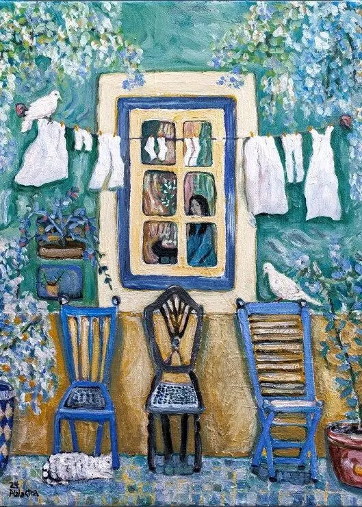 Old Armchairs - 500 Piece Jigsaw Puzzle (Grafika) - Completed Puzzle