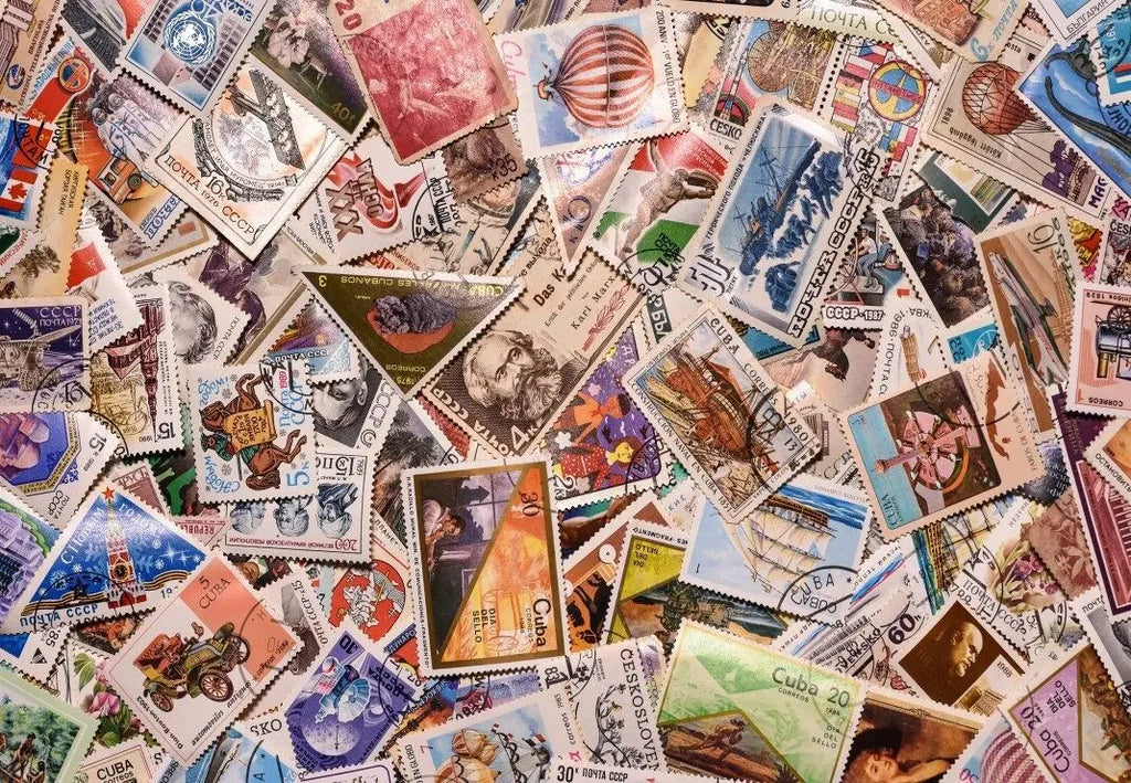 My Stamp Collection - 1000 Piece Jigsaw Puzzle (Grafika) - Completed Puzzle