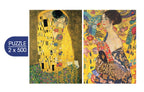 The Art of Klimt: The Kiss - Lady with a Fan - 500 Piece Jigsaw Puzzle (Grafika) - Completed Puzzle