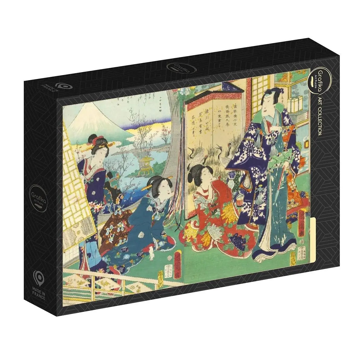 Box, turned right: Utagawa Kunichika - Prince Genji Visiting - 1000 Piece Jigsaw Puzzle (Grafika)