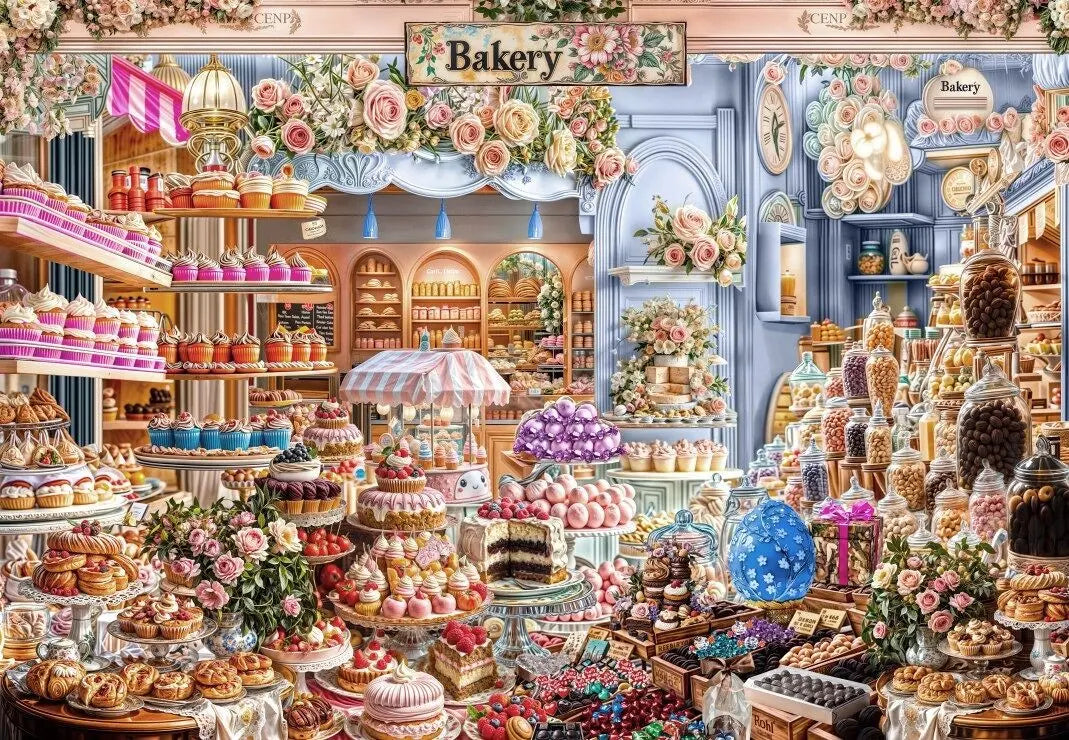 Cupcakes and Treats - 1000 Piece Jigsaw Puzzle (Grafika) - Completed Puzzle