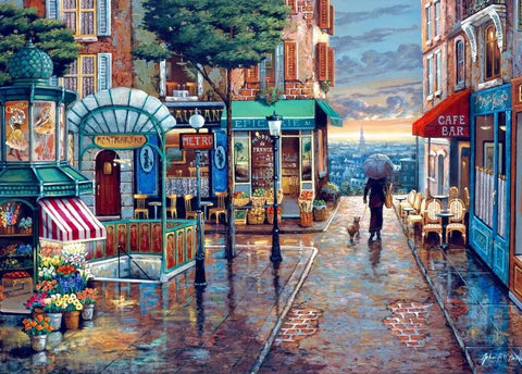 Artwork: Rainy Day Stroll - 500 Piece Jigsaw Puzzle (Bluebird)