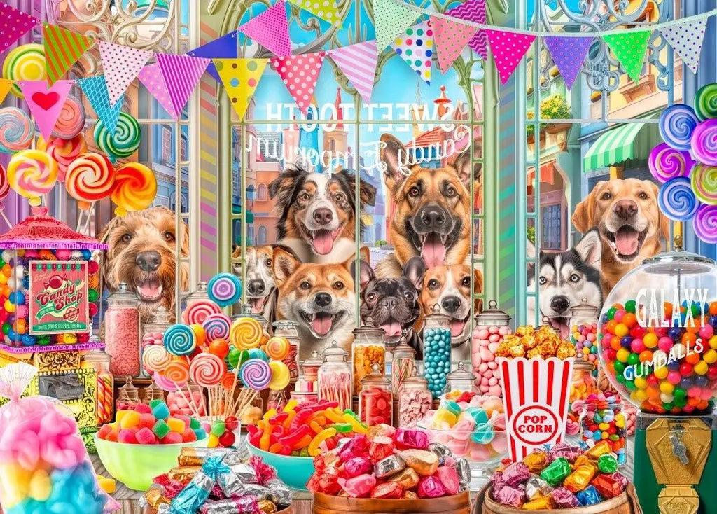 Sweet Tooth Candy - 500 Piece Jigsaw Puzzle (Bluebird) - Completed Puzzle