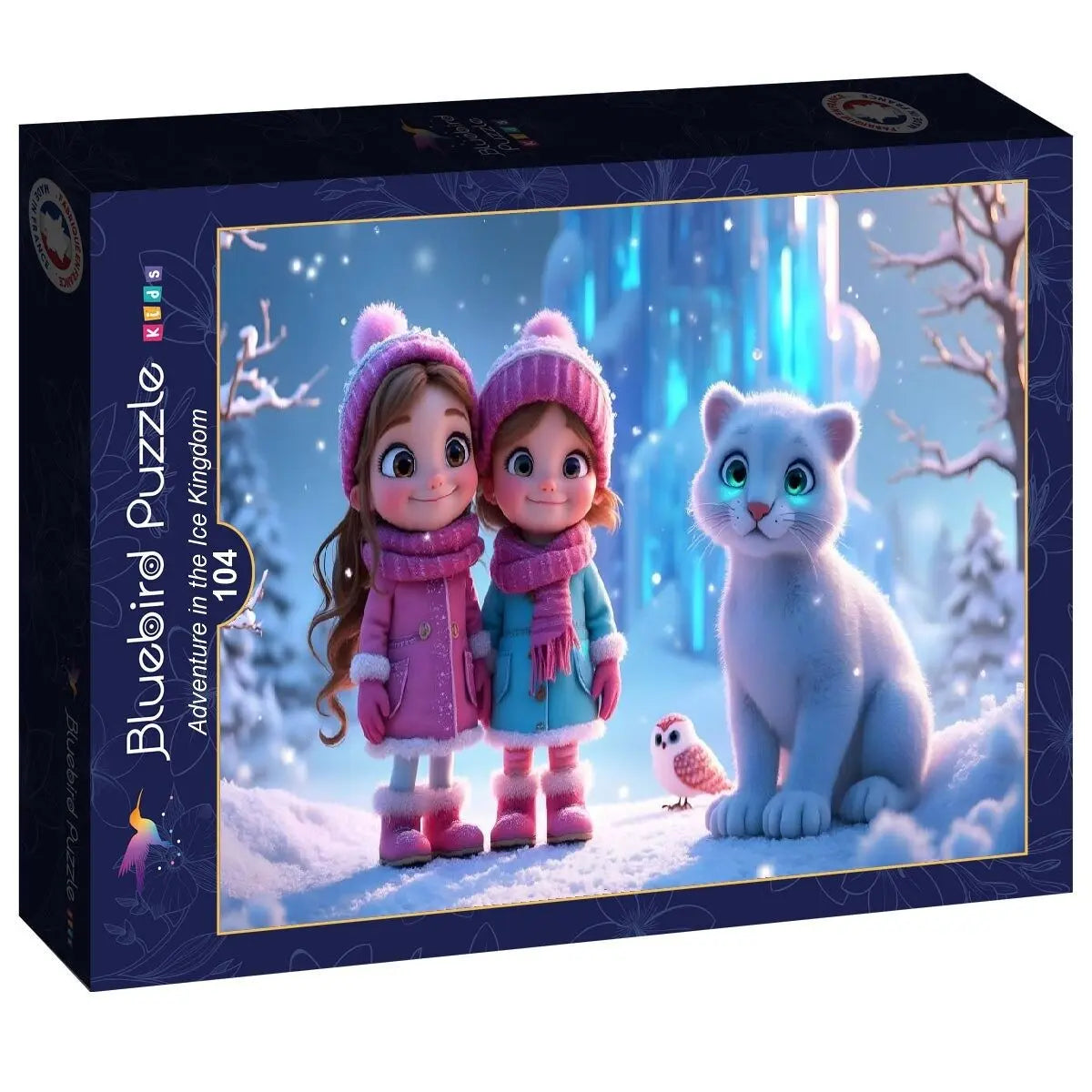 Box, turned right: Adventure in the Ice Kingdom - 104 Piece Jigsaw Puzzle (Bluebird)