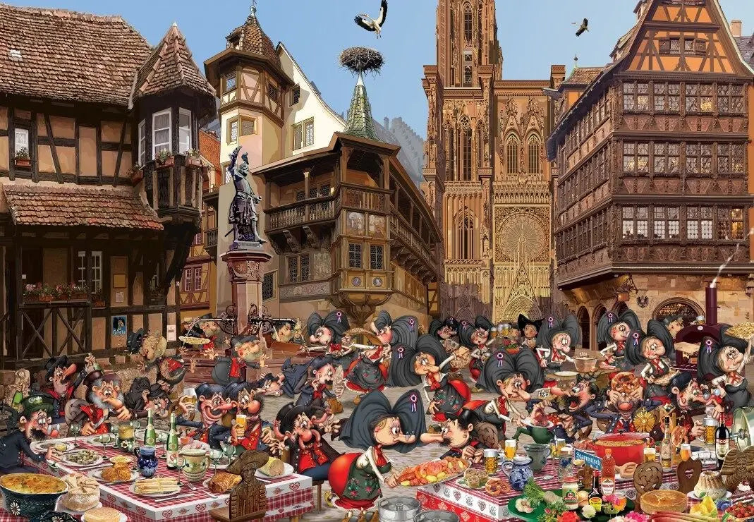 François Ruyer - Alsace - 1000 Piece Jigsaw Puzzle (Grafika) - Completed Puzzle