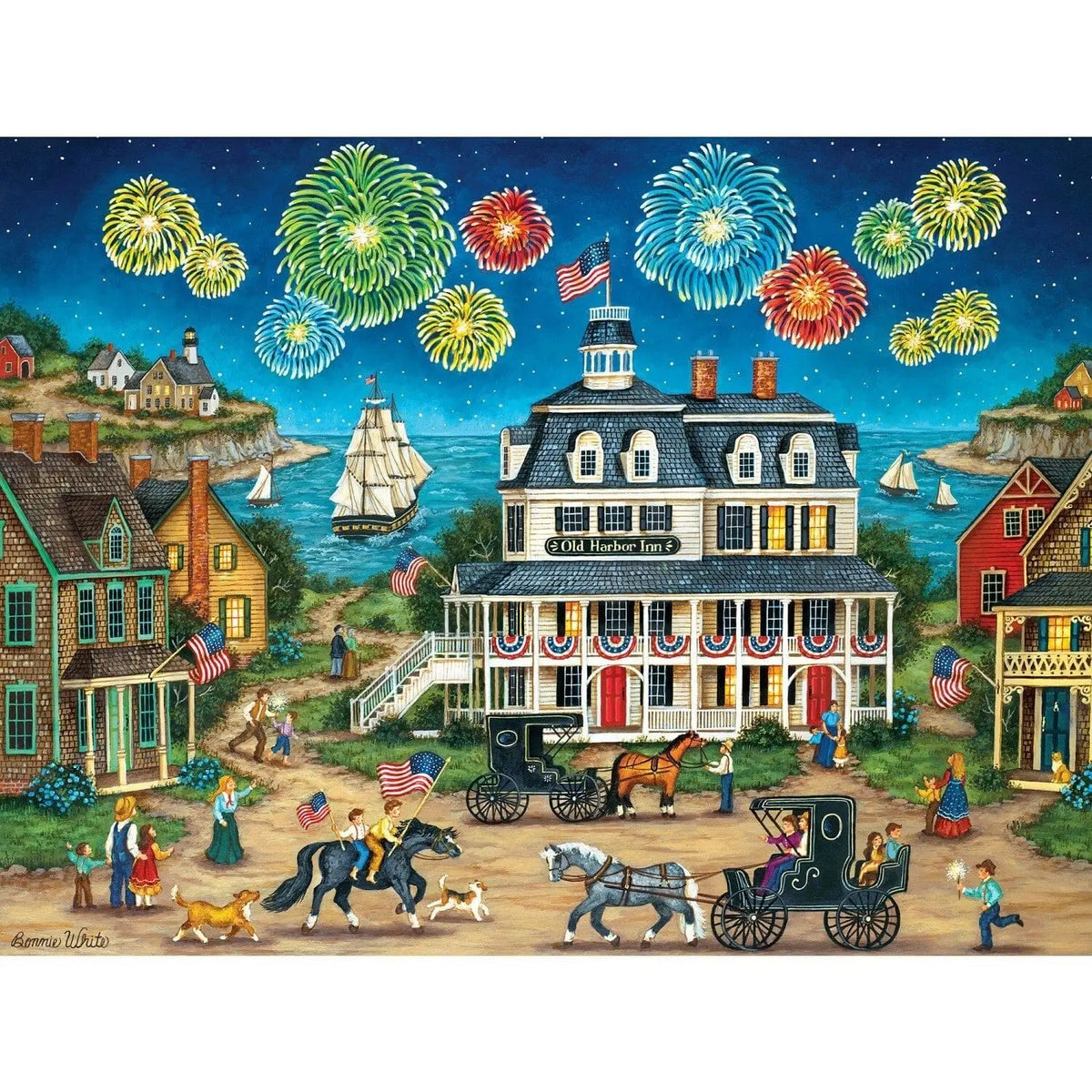 Heartland Collection - Final Fireworks - 550 Piece Jigsaw Puzzle (Master Pieces) - Completed Puzzle