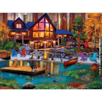 Lazy Days - Cabin in the Cove - 750 Piece Jigsaw Puzzle (Master Pieces) - Completed Puzzle