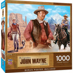 Box, turned left: John Wayne - On the Trail - 1000 Piece Jigsaw Puzzle (Master Pieces)