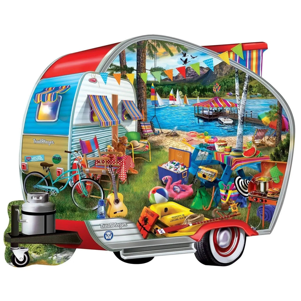 Happy Campers - Shape - 1000 Piece Jigsaw Puzzle (Master Pieces) - Completed Puzzle