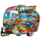 Happy Campers - Shape - 1000 Piece Jigsaw Puzzle (Master Pieces) - Completed Puzzle