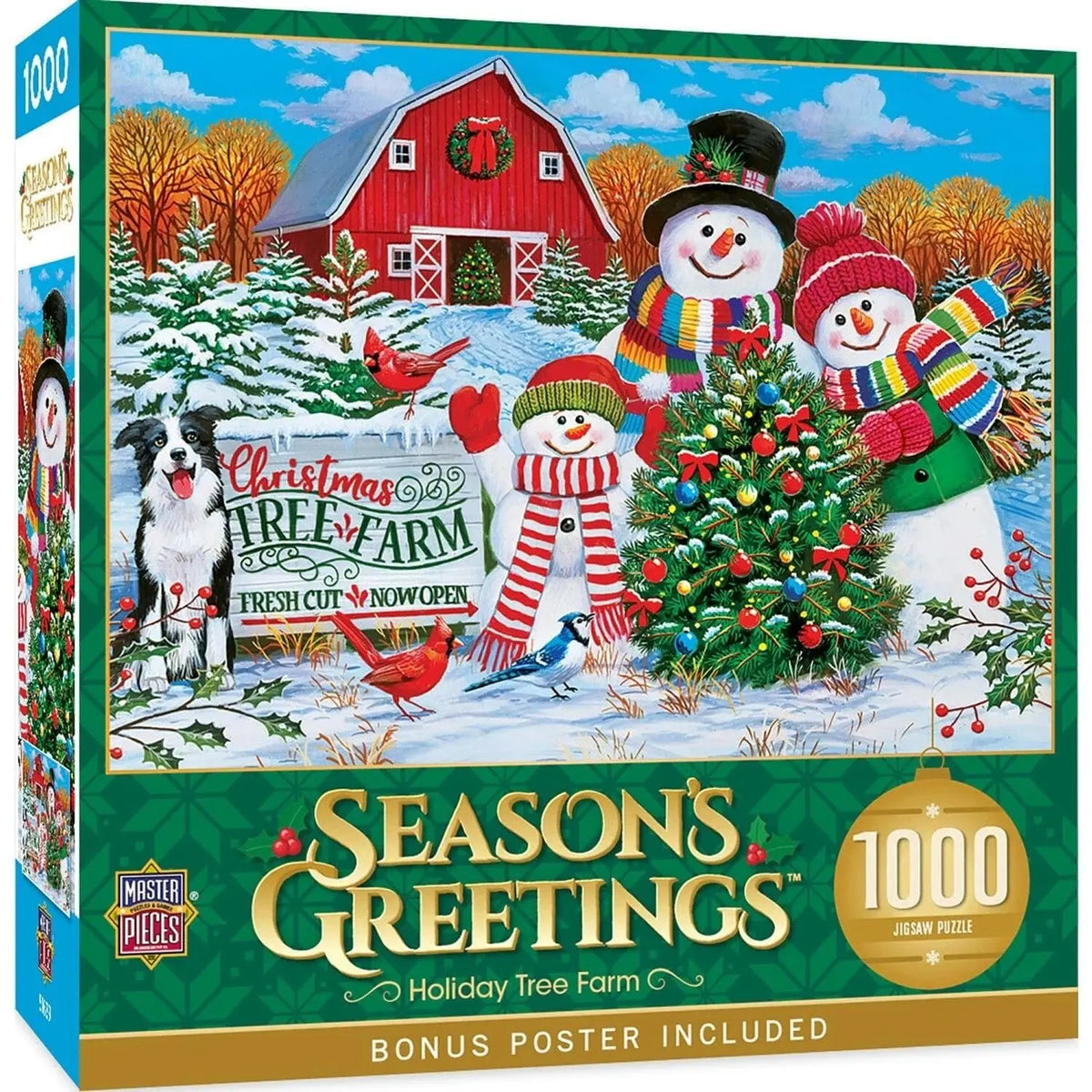 Box, straight on: Holiday - Christmas Tree Farm - 1000 Piece Jigsaw Puzzle (Master Pieces)