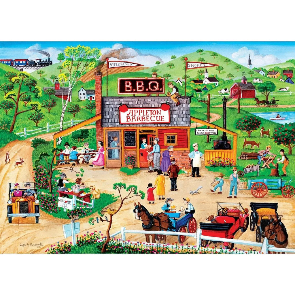 Hometown Gallery - Appleton BBQ - 1000 Piece Jigsaw Puzzle (Master Pieces) - Completed Puzzle
