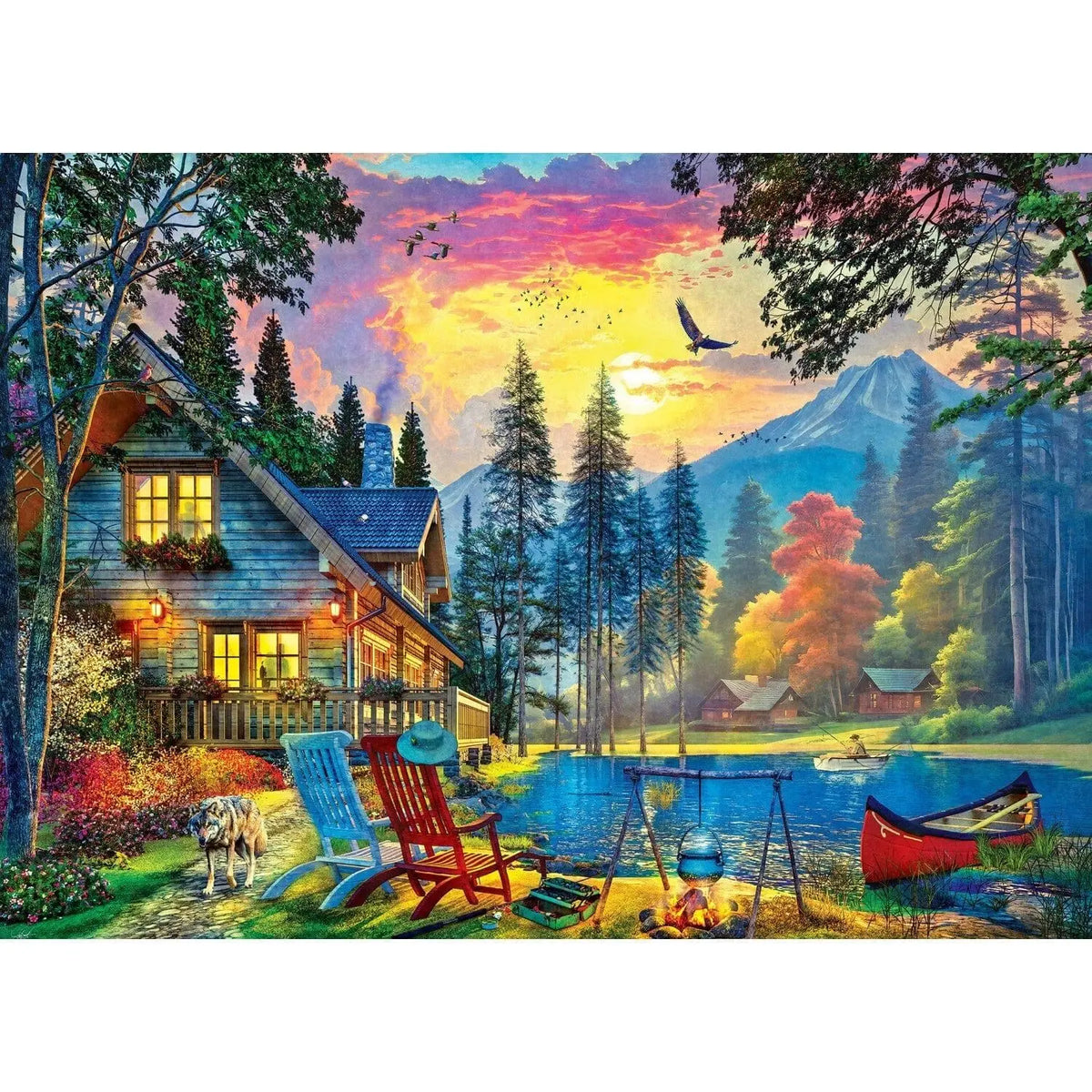 Time Away - Last Days of Summer - 1000 Piece Jigsaw Puzzle (Master Pieces) - Completed Puzzle