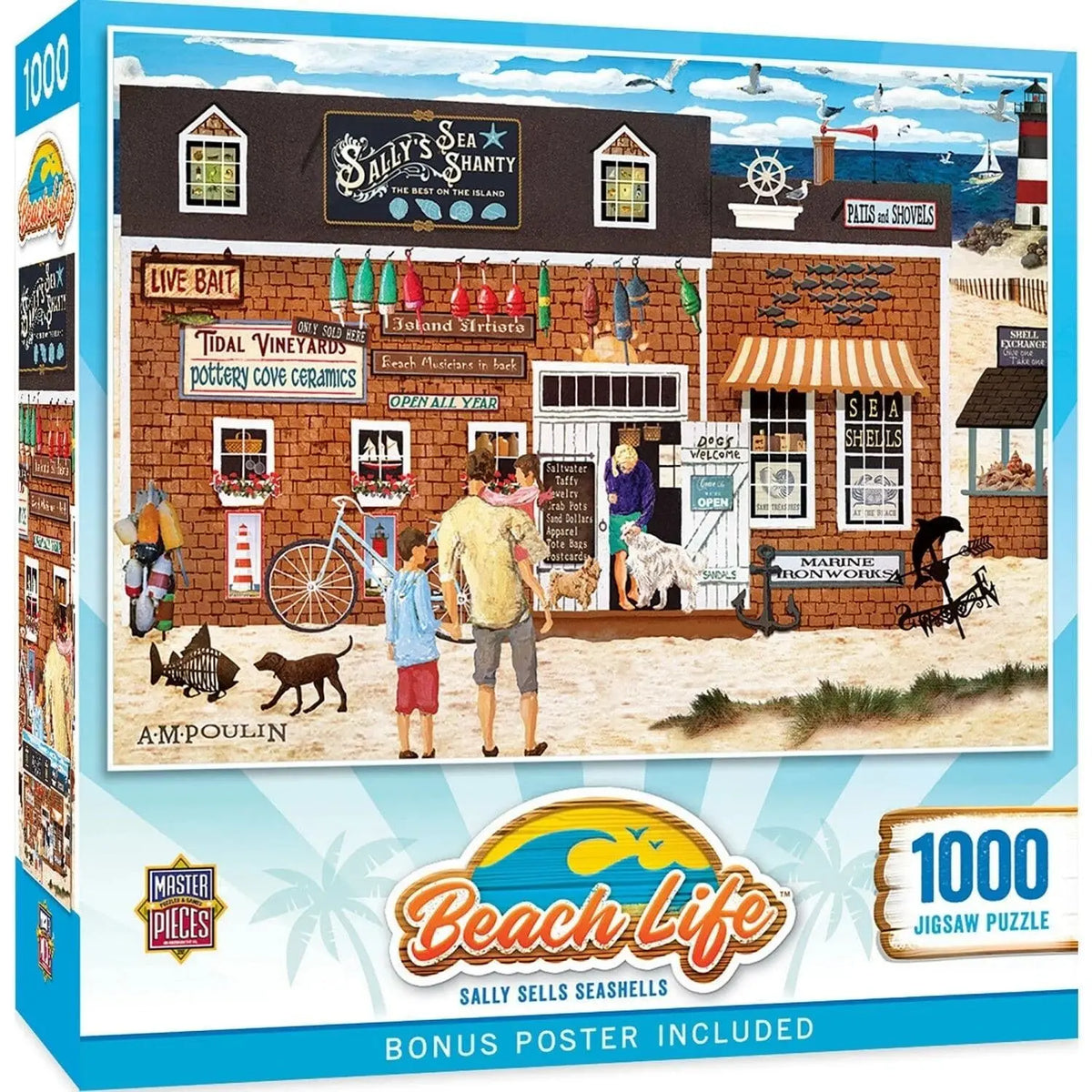 Box, straight on: Beach Life - Sally'S Seaside Shanty - 1000 Piece Jigsaw Puzzle (Master Pieces)