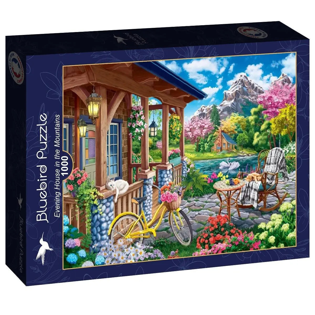 Box, turned left: House in the Mountains - 1000 Piece Jigsaw Puzzle (Bluebird)