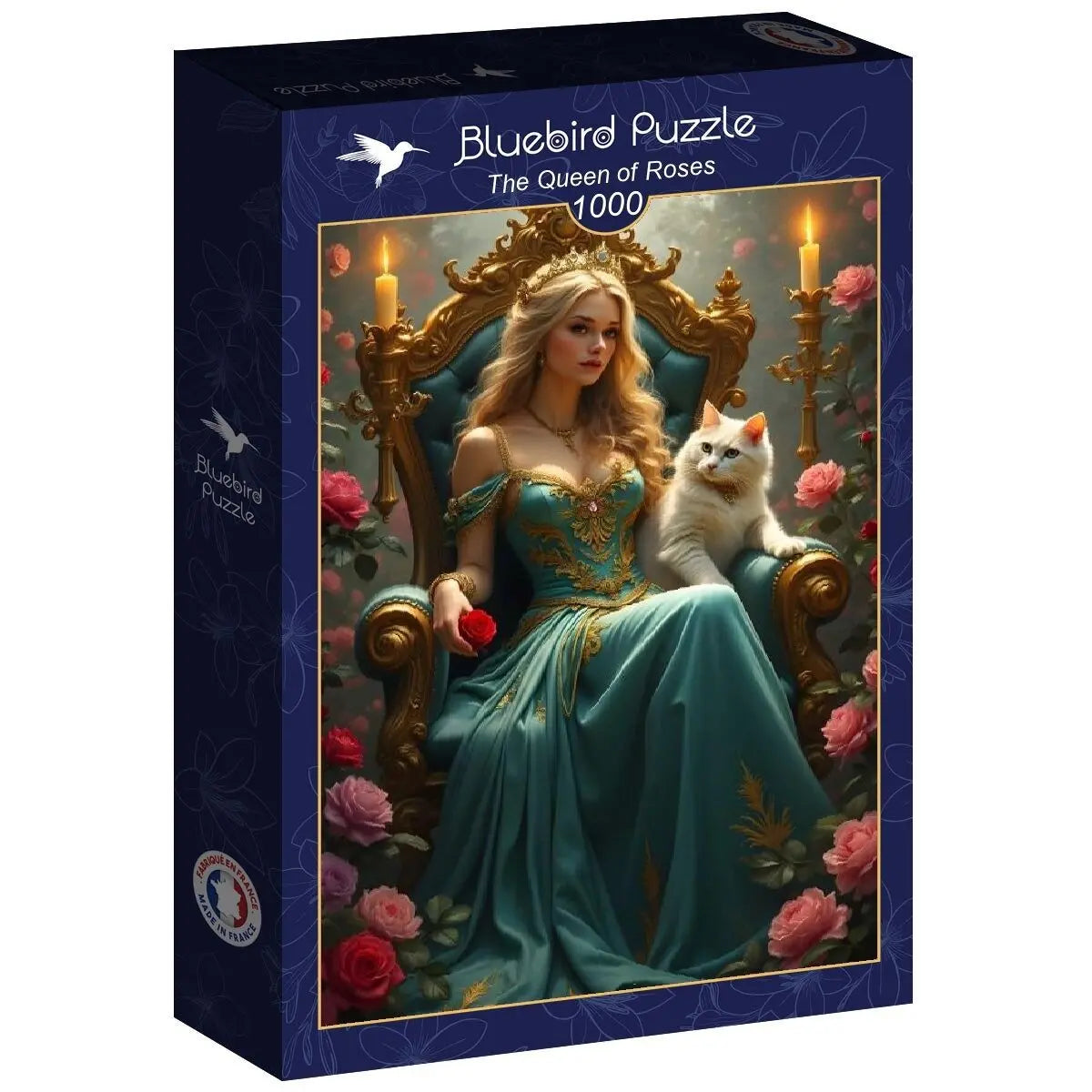 Box, turned left: The Queen of Roses - 1000 Piece Jigsaw Puzzle (Bluebird)