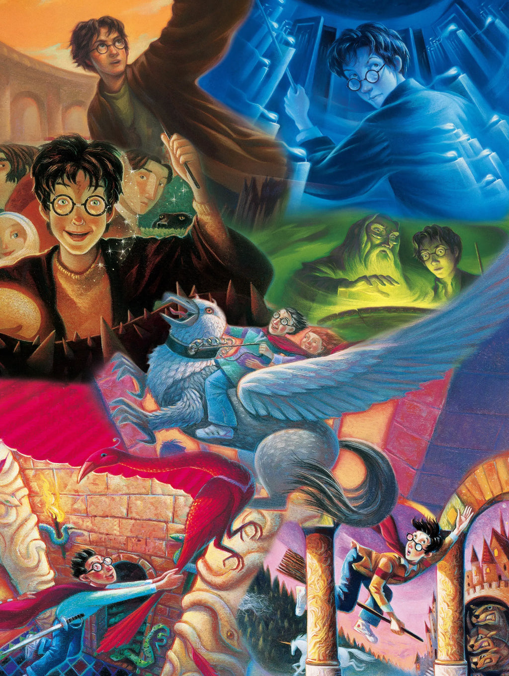 Harry Potter - Mashup - 1500 Piece Jigsaw Puzzle (New York Puzzle Company) - Completed Puzzle