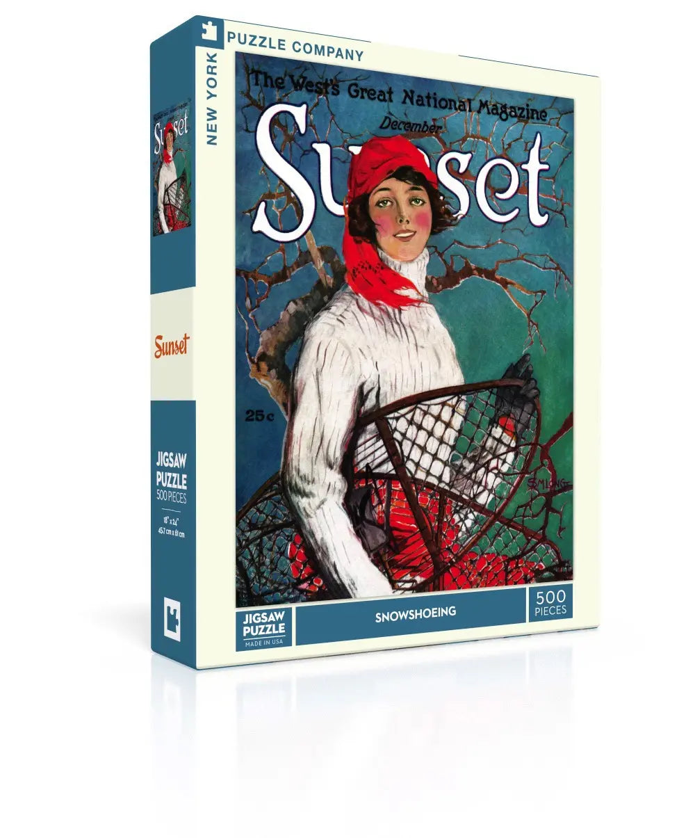 Box, turned right: Snowshoeing - 500 Piece Jigsaw Puzzle (New York Puzzle Company)