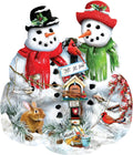 Artwork: Sunsout 97071 Snow Family 1000 piece jigsaw puzzle