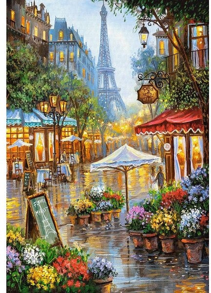 Artwork: Puzzle Spring Flowers, Paris – 1000 Piece Jigsaw Puzzle (Castorland)