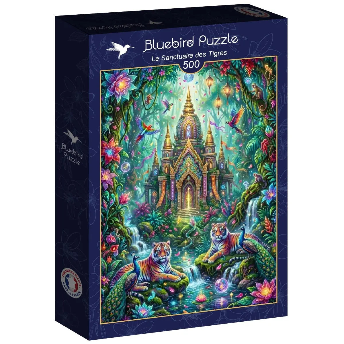 Box, turned left: The Tiger Sanctuary - 500 Piece Jigsaw Puzzle (Bluebird)