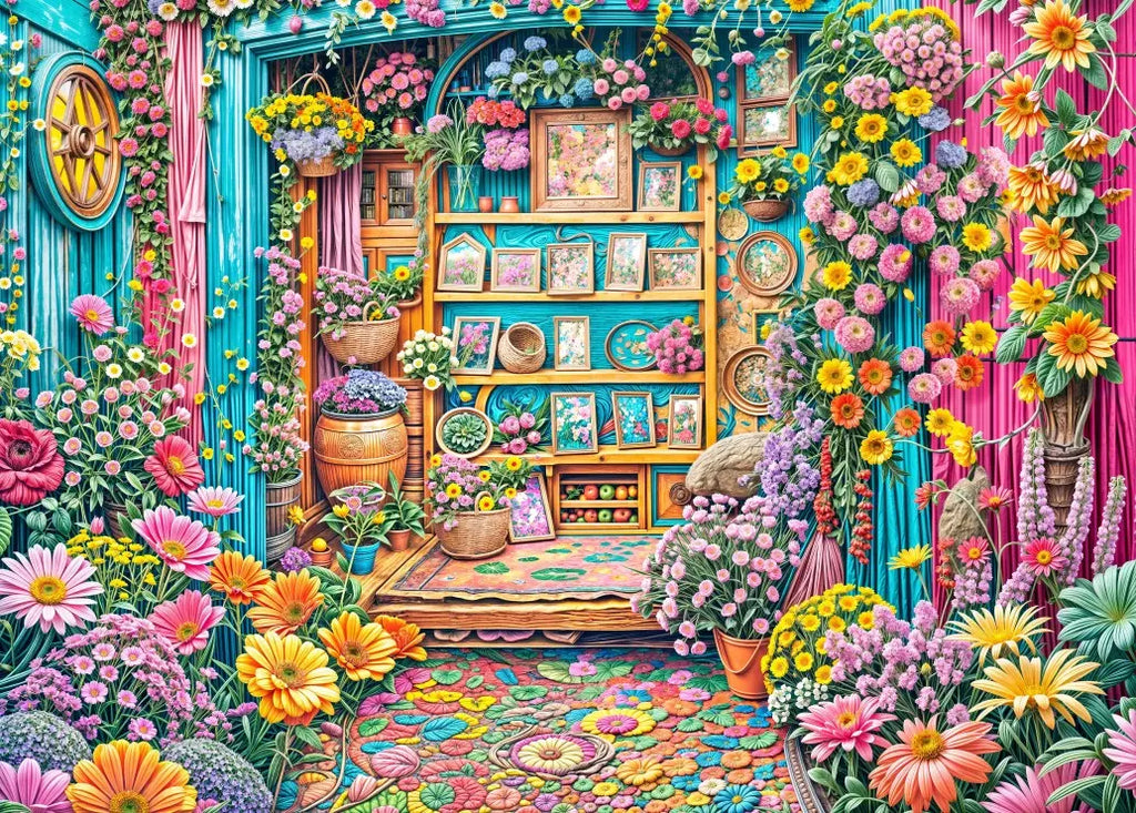 Cozy Cabin - 500 Piece Jigsaw Puzzle (Grafika) - Completed Puzzle