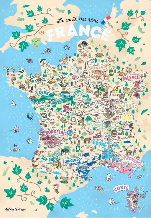 Wines of France - 1000 Piece Jigsaw Puzzle (Grafika) - Completed Puzzle