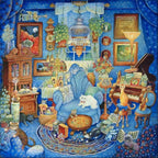 Blue Room - 1000 Piece Jigsaw Puzzle (Grafika) - Completed Puzzle