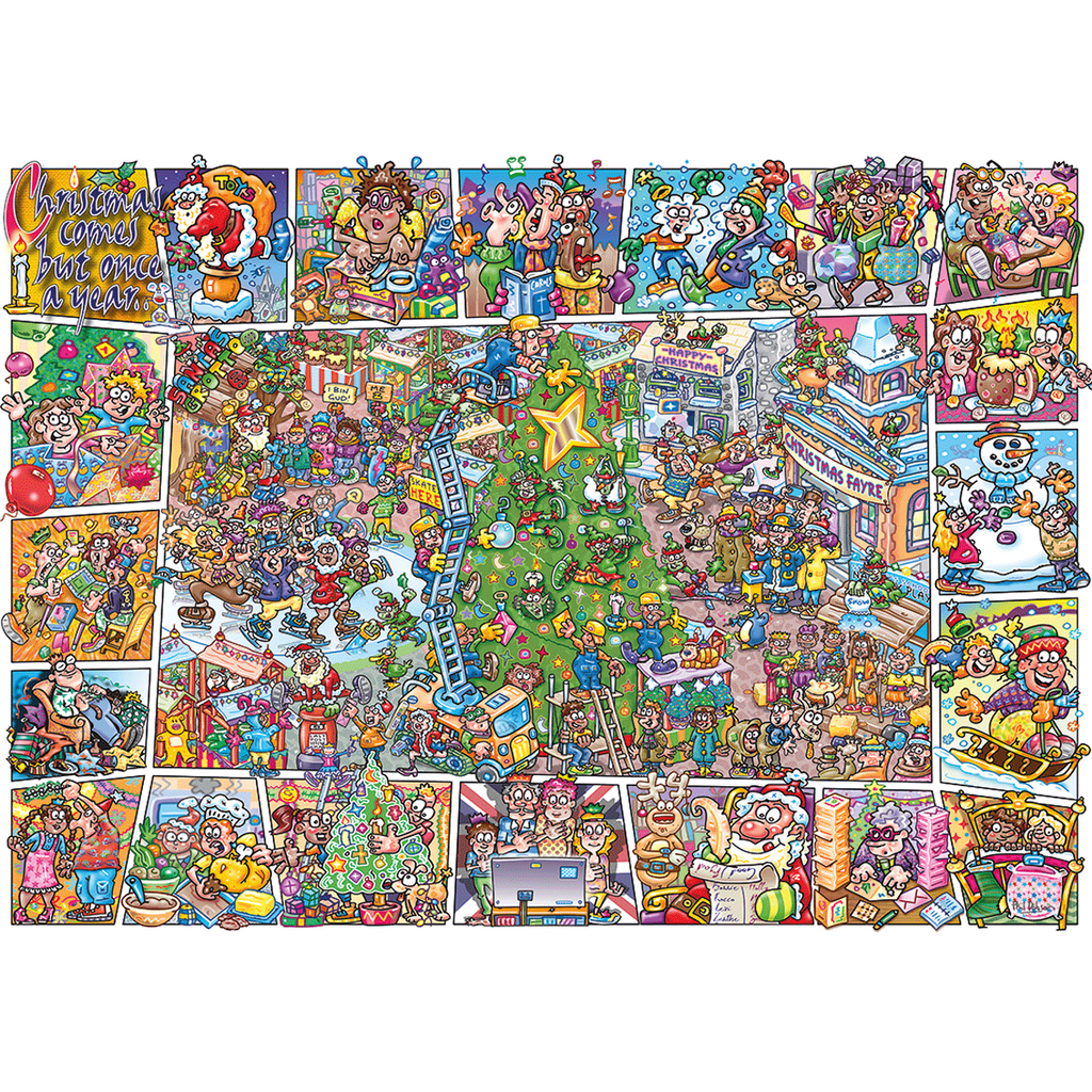 Jokesaw: Crackers for Christmas by Phil Dobson – 1000 Piece Jigsaw Puzzle (Gibsons)