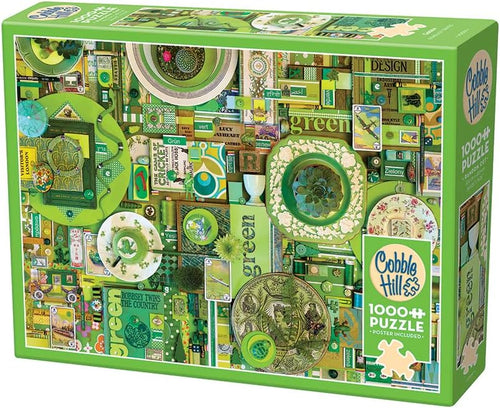 Green - 1000 Piece Jigsaw Puzzle (Cobble Hill) - Completed Puzzle