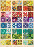 Common Quilt Block Patterns - 1000 Piece Jigsaw Puzzle (Cobble Hill)