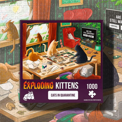 Exploding Kittens - Cats in Quarantine - 1000 Piece Jigsaw Puzzle