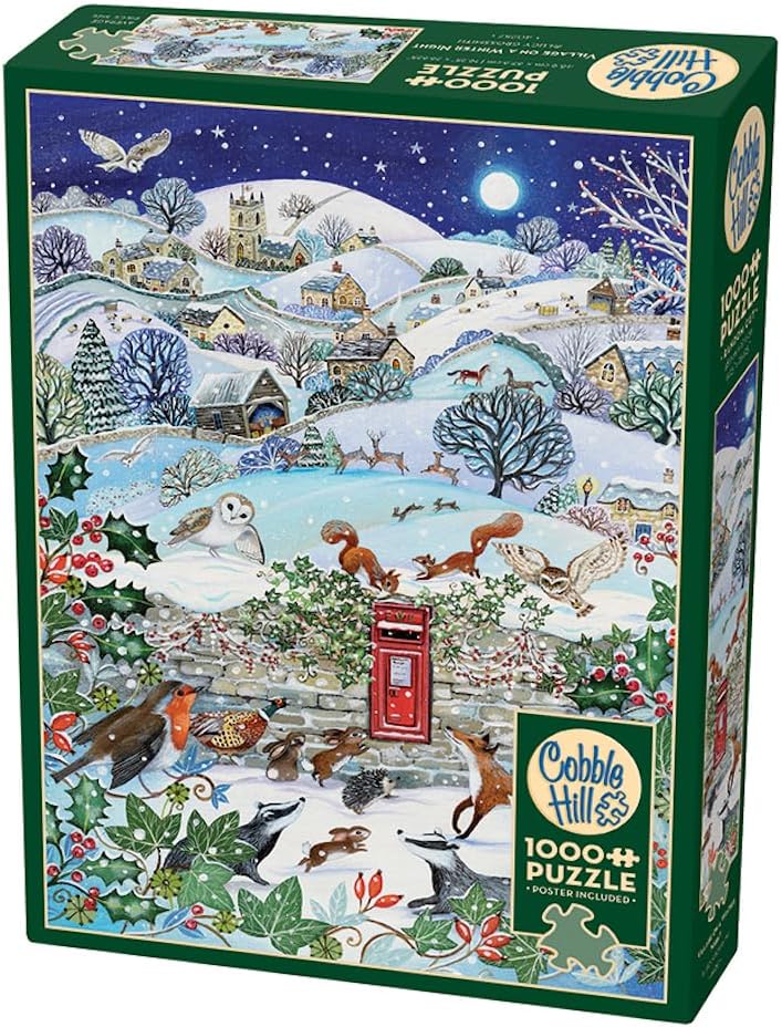 Village on a Winter's Night - 1000 Piece Jigsaw Puzzle (Cobble Hill)