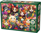 Blooming Whiskers - 1000 Piece Jigsaw Puzzle (Cobble Hill)