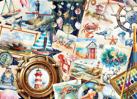 Seashore Sketchbook - 1000 Piece Jigsaw Puzzle (Cobble Hill)