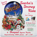 Santa's Snowy Ride by Lori Schory - 1000 Piece Shaped Jigsaw Puzzle (Sunsout)