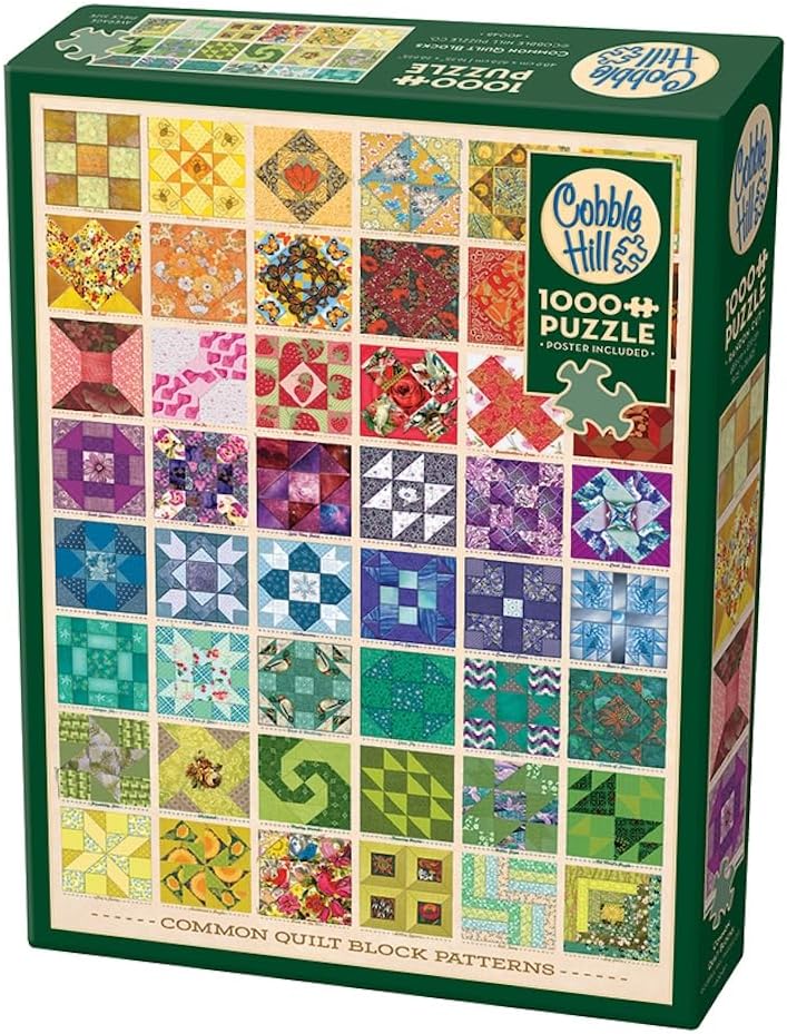 Common Quilt Block Patterns - 1000 Piece Jigsaw Puzzle (Cobble Hill)